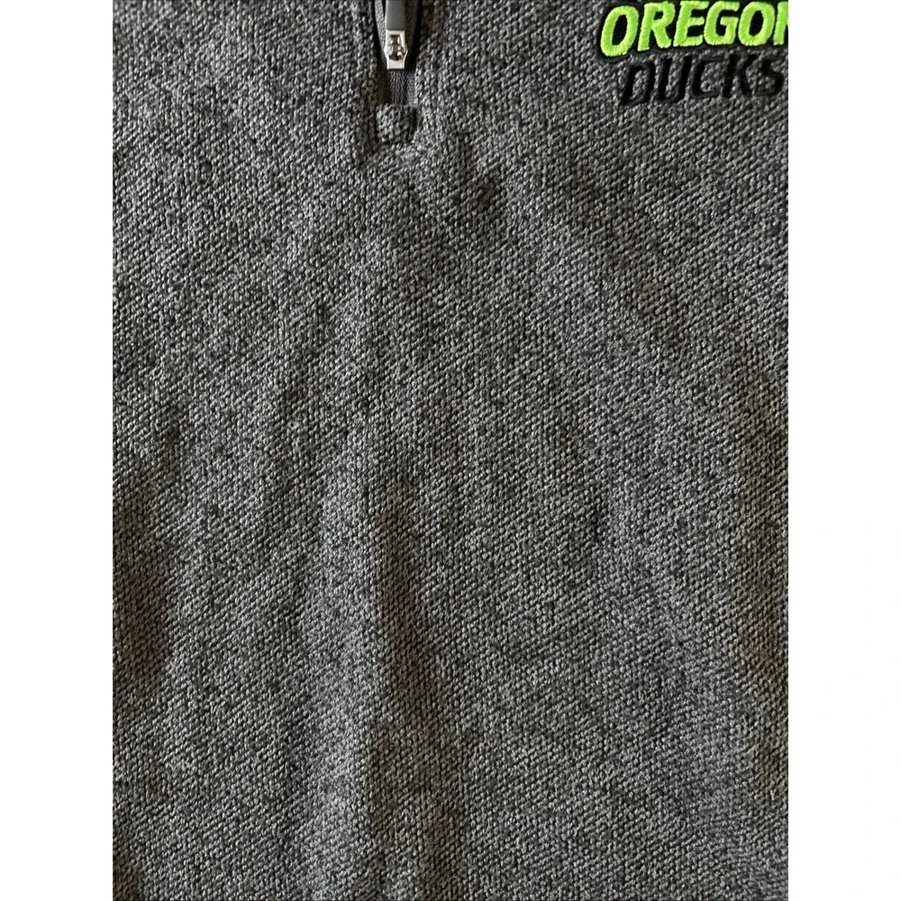 J. America University Of Oregon 1/4 Zip Pullover Women's Medium gray